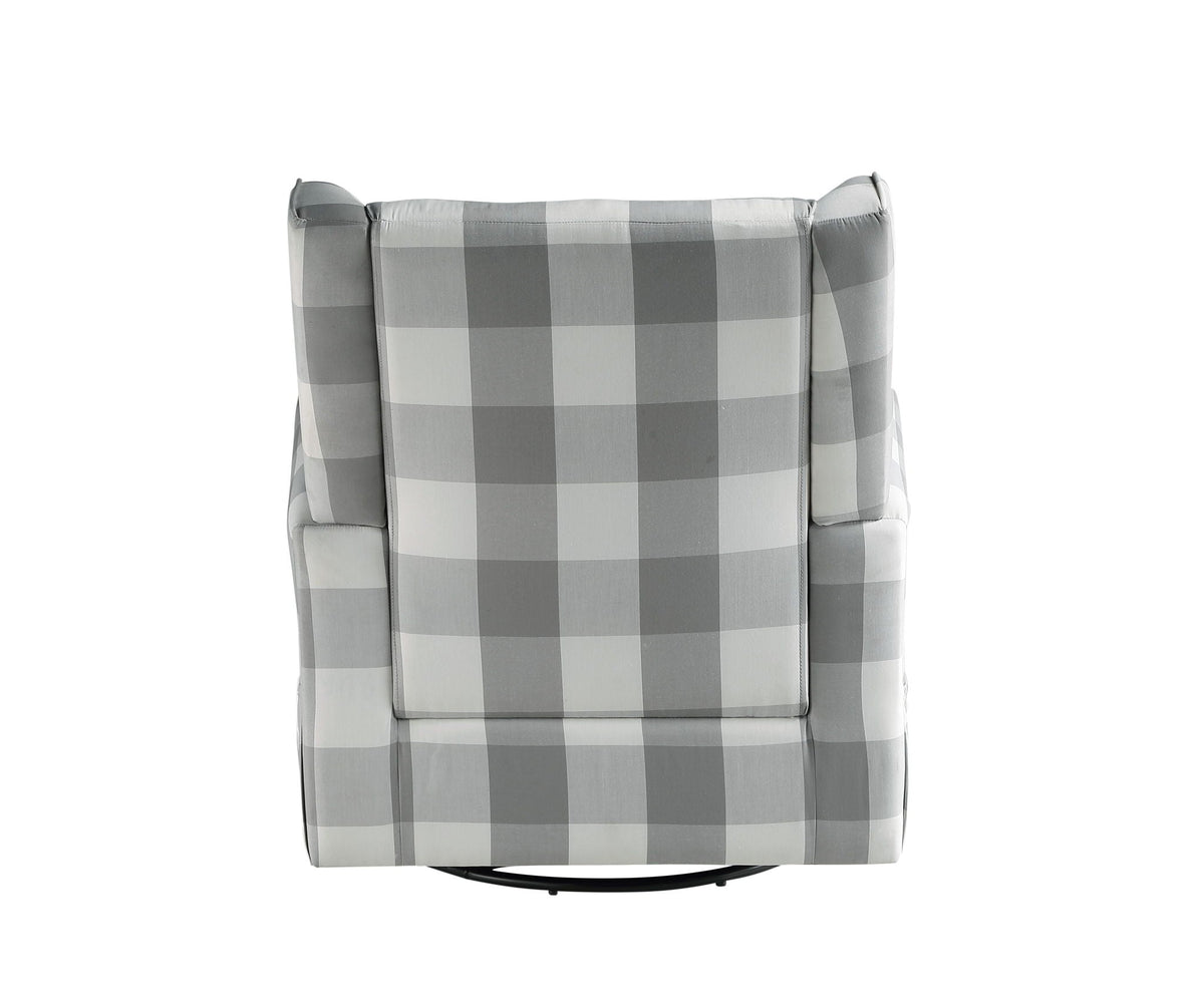 Patli Glider Chair With Swivel - Gray / White