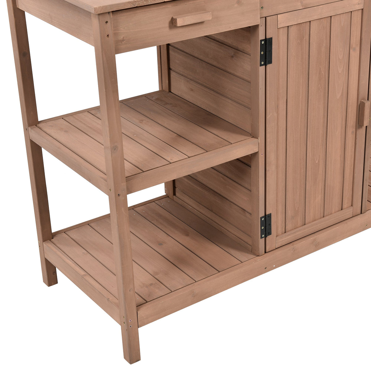 TOPMAX 66" Large Outdoor Farmhouse Wooden Potting Bench Table