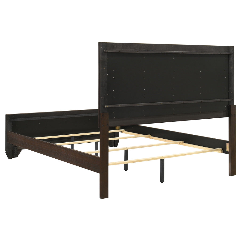 Harrison - Queen Panel Bed - Dark Brown