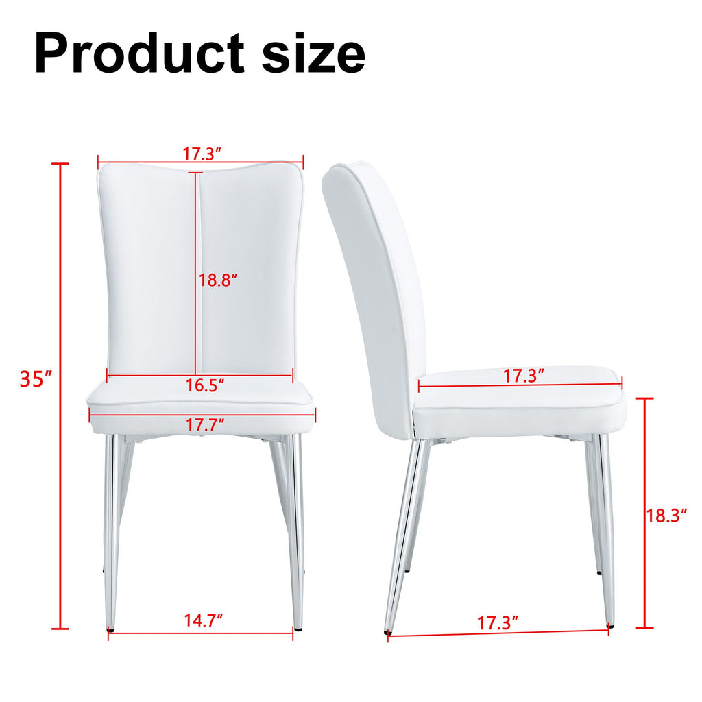 Modern Minimalist Dining Chairs With Metal Legs