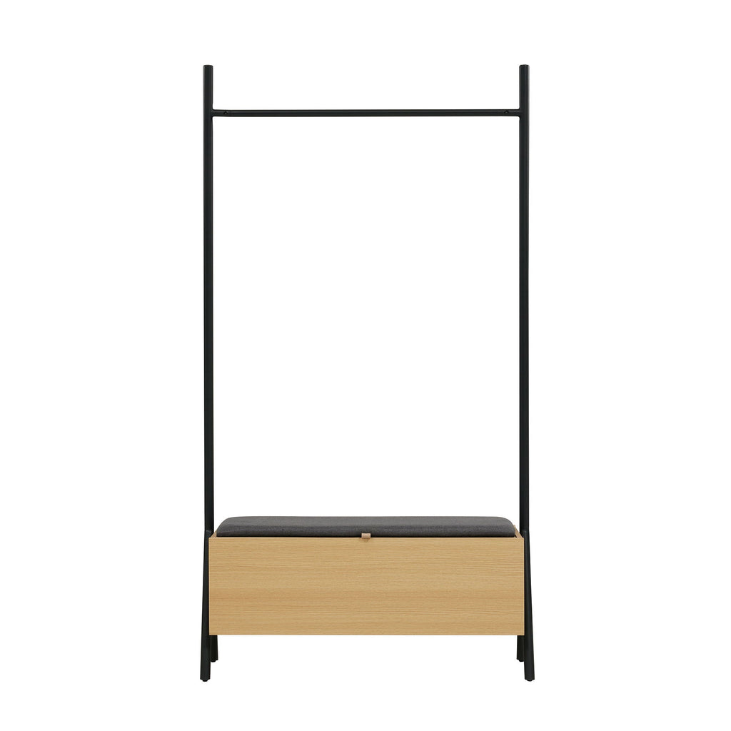 Paloma - Open Hanging Closet With Storage - Light Oak