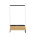 Paloma - Open Hanging Closet With Storage - Light Oak