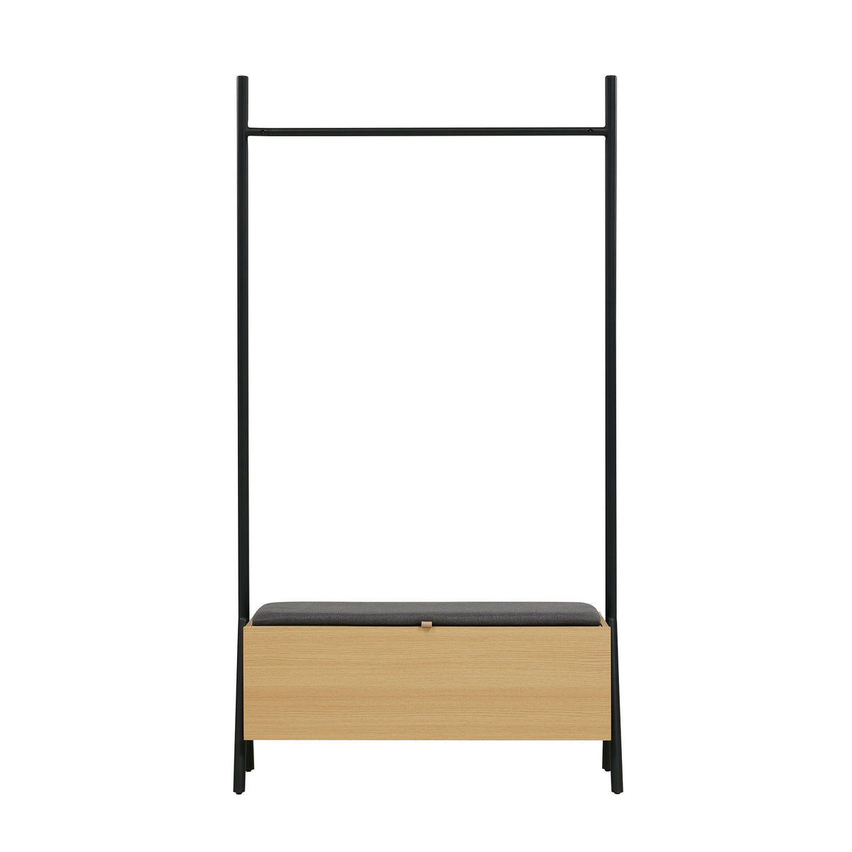 Paloma - Open Hanging Closet With Storage - Light Oak