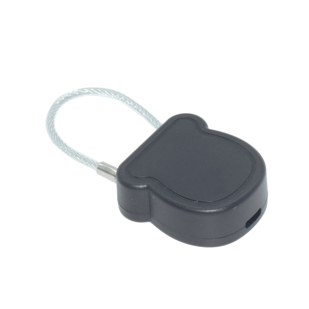 Keyless Fingerprint Biometrics Padlock Electric Lock 20 Users Plastic Material