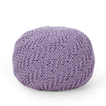 Bordeaux - Knitted Round Pouf Ottoman