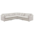 Greeley - 5 Piece Upholstered Modular Sectional Sofa - Ivory