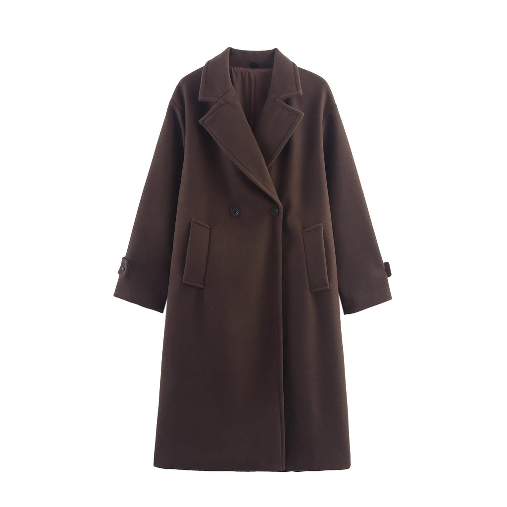 Womens Loose Elegant And Minimalist Long Coat