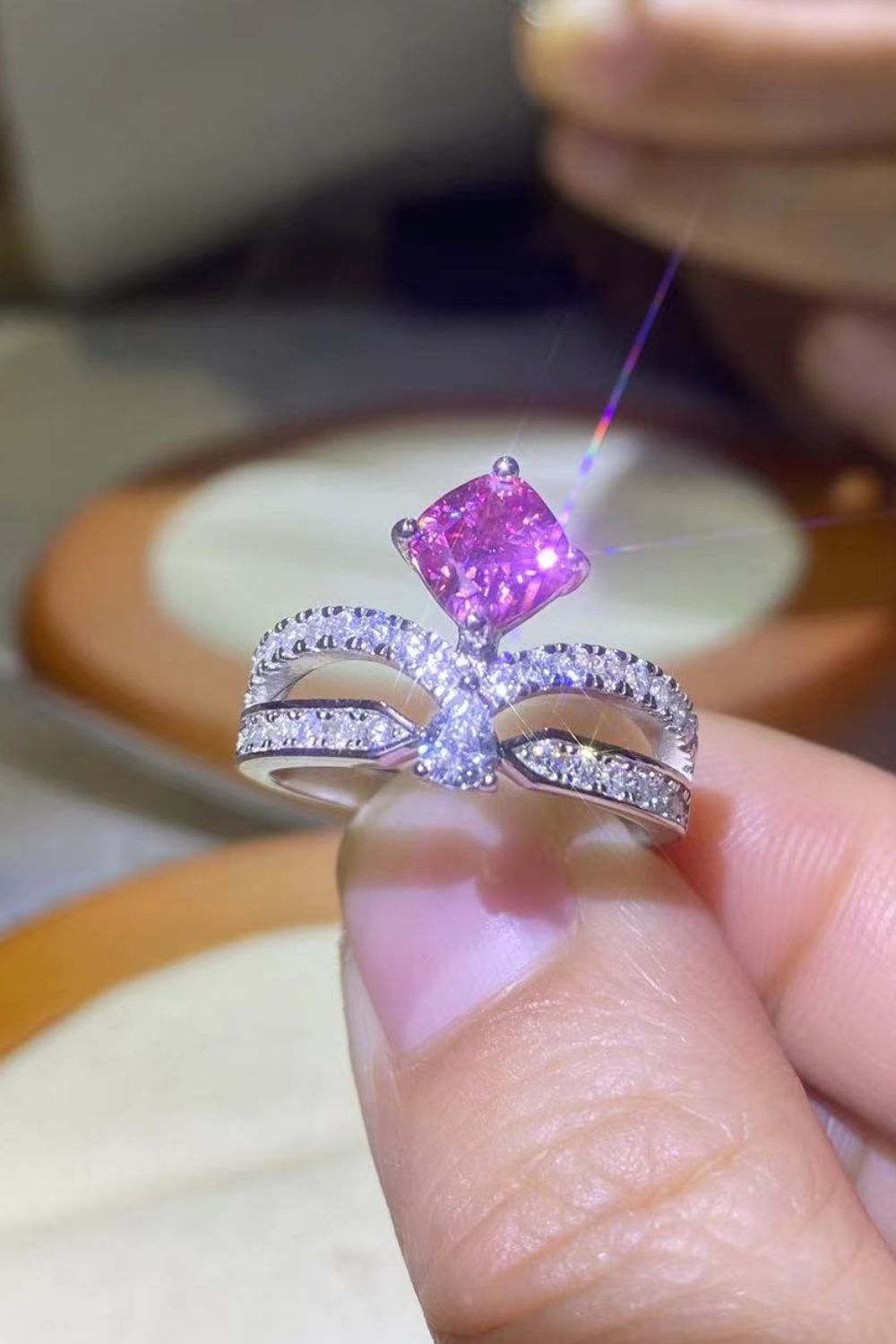 At Your Best 1 Carat Pink Pink Sparkala™ Ring (Platinum Over Pure Sterling Silver)