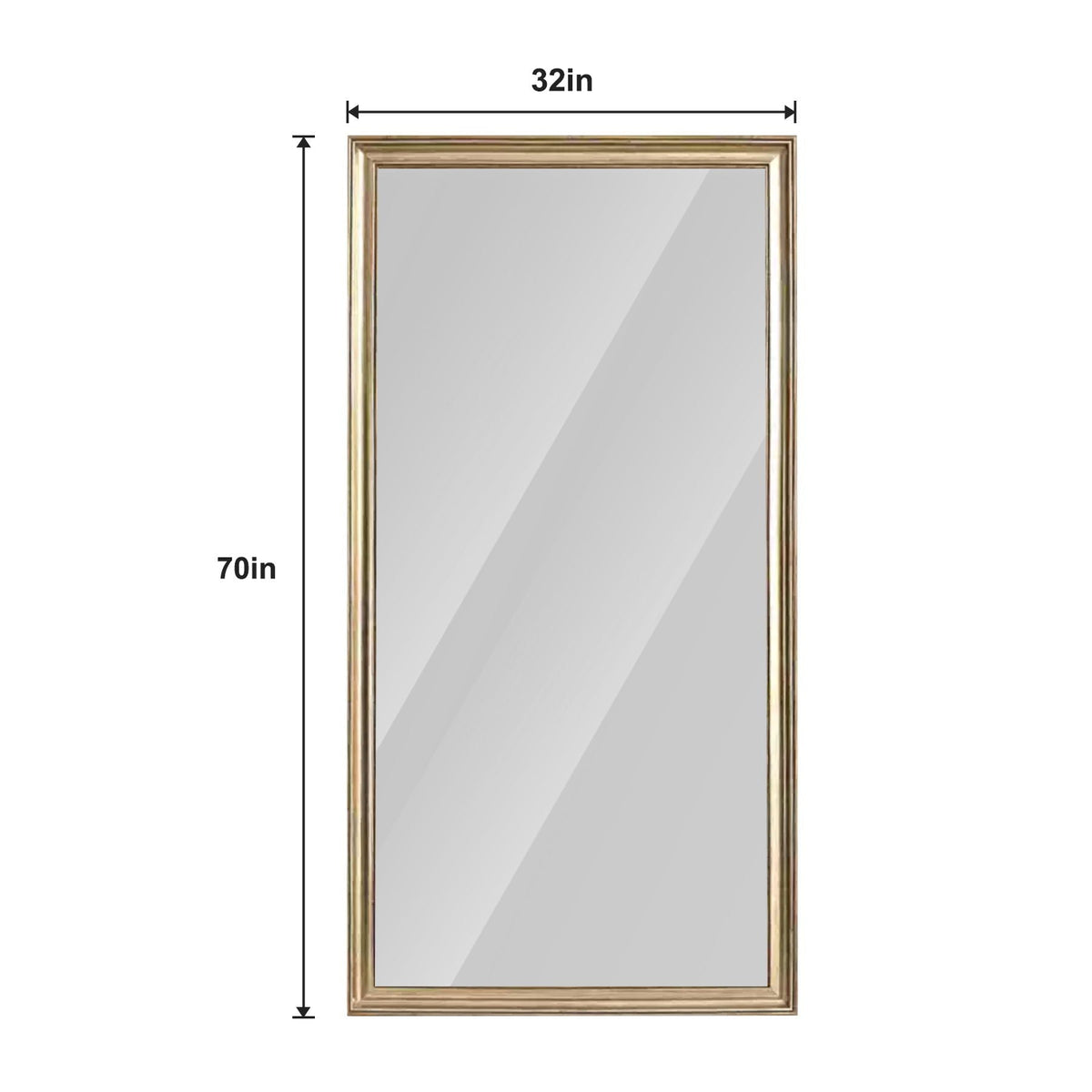 Full-Body Floor Mirror With Frame