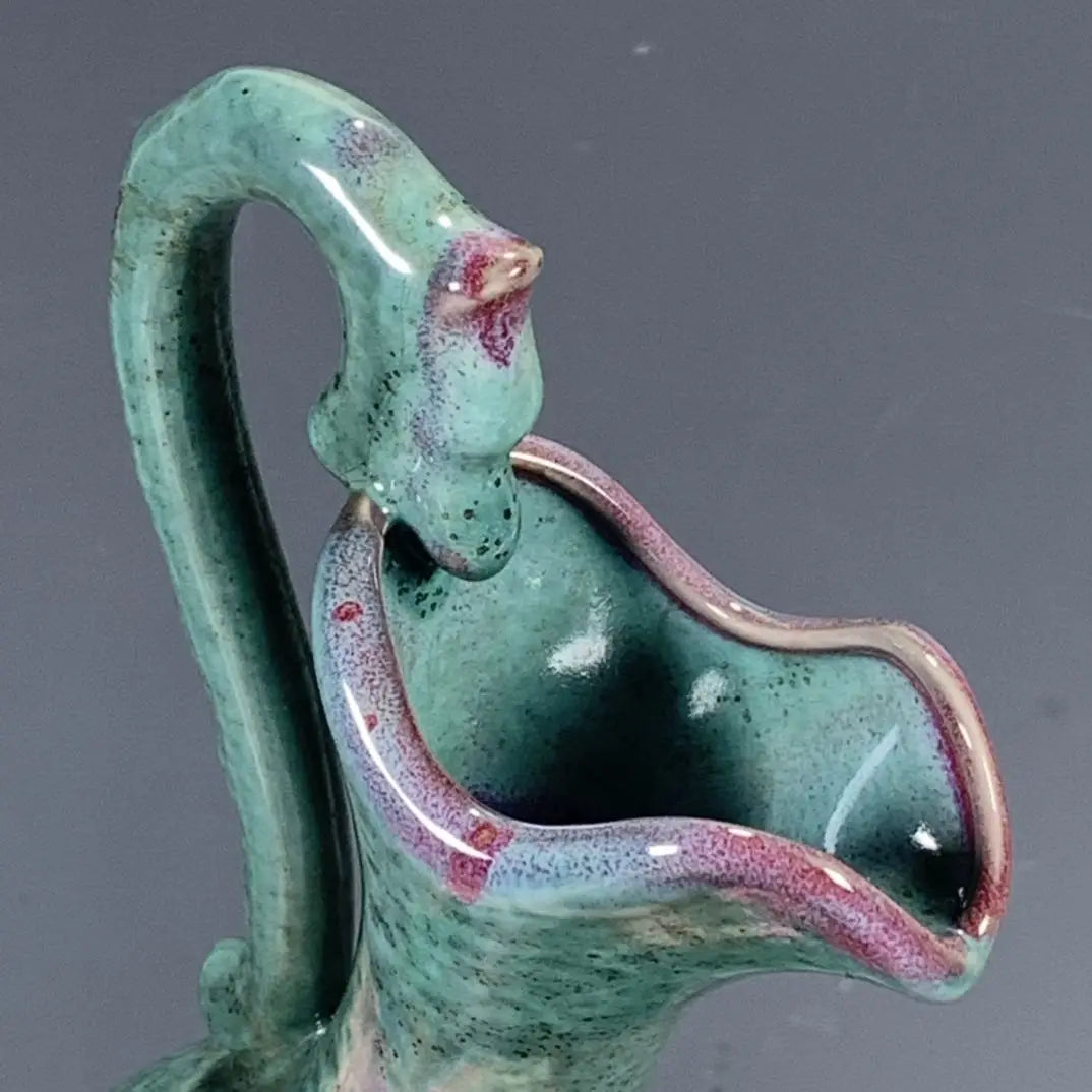 Porcelain Jun Glaze Dragon Head Vase – Bottle Shape