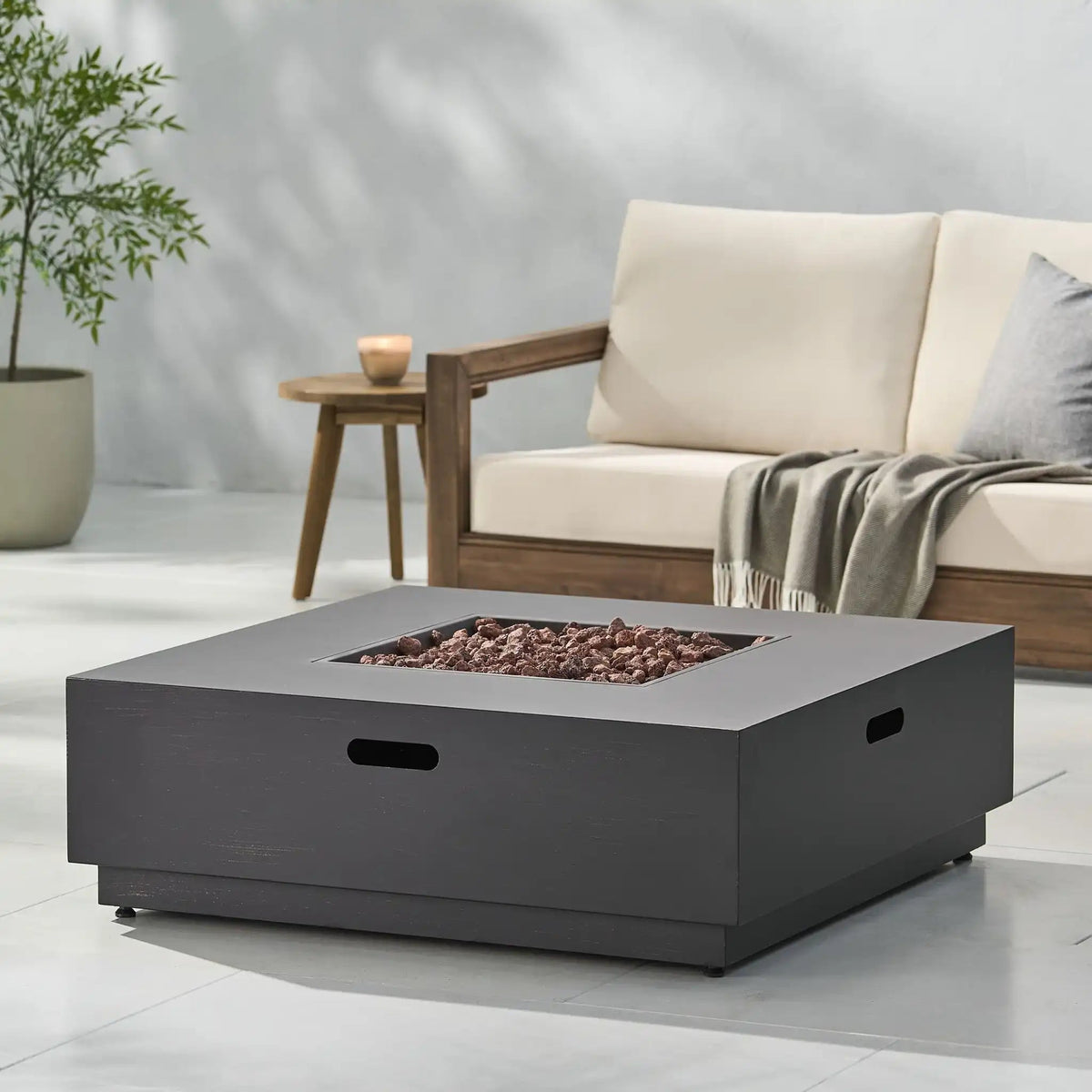 Modern Square Fire Pit With 50,000 BTU