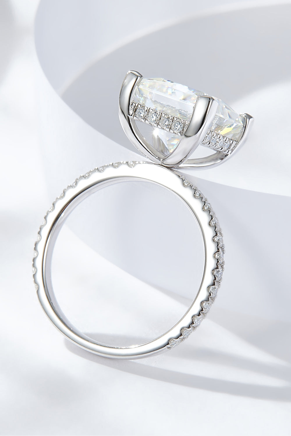 5.52 Carat Radiant-Cut Sparkala™ Ring (Platinum Over Pure Sterling Silver)