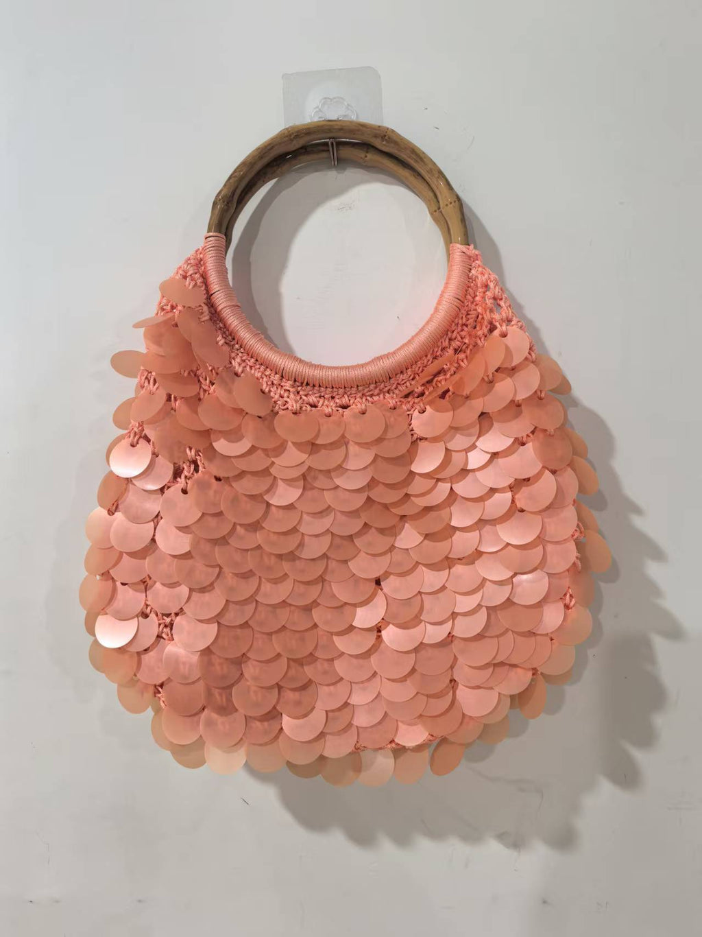 New High-End Handmade Natural Sequin Handbag For Women