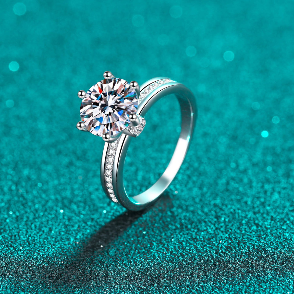 3 Carat Brilliant Round Cut Sparkala™ Pure Sterling Silver Ring