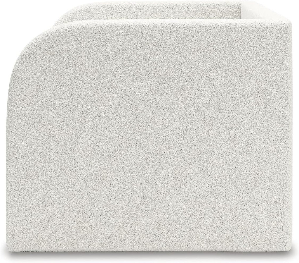 Signature Design by Ashley Shapella Boho Chic Upholstered Day Bed with 2 Storage Drawers, Foundation or Box Spring Not Needed, Full, Beige & White