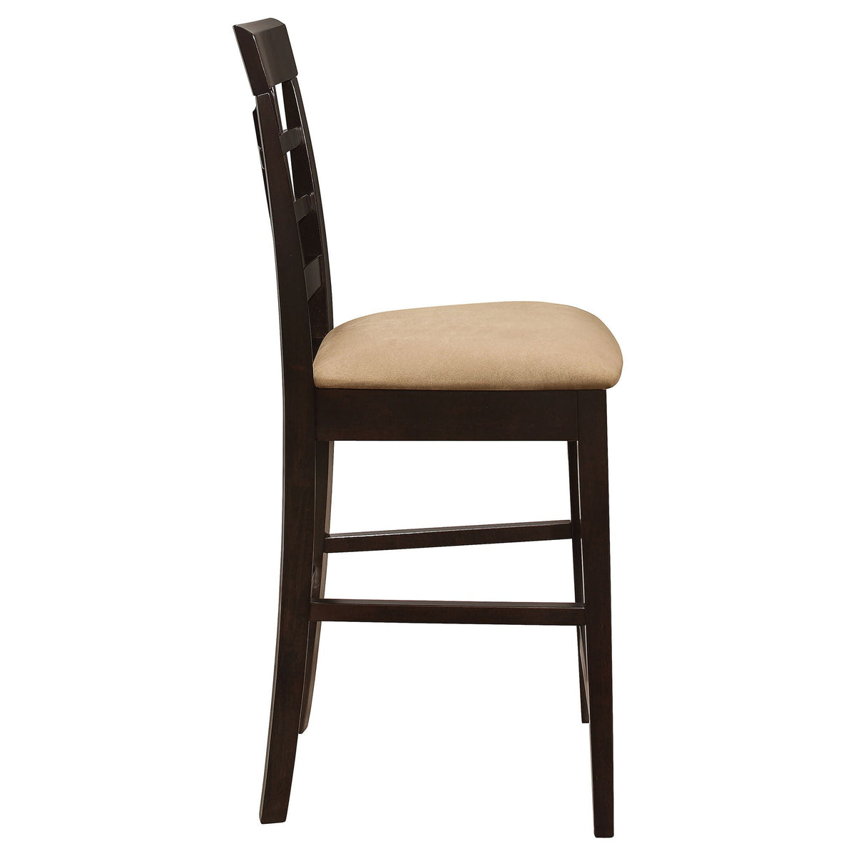 Upholstered Counter Height Stools (Set of 2) - Brown / Beige