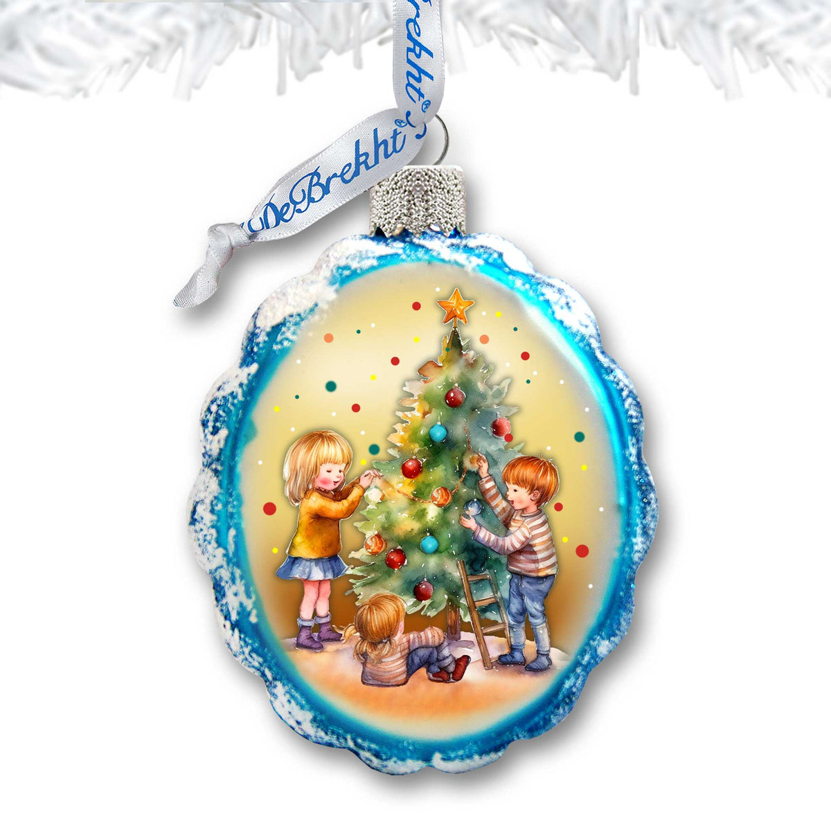 Joyful Traditions Mercury Glass Ornaments by G. Debrekht - Christmas Decor - 776036
