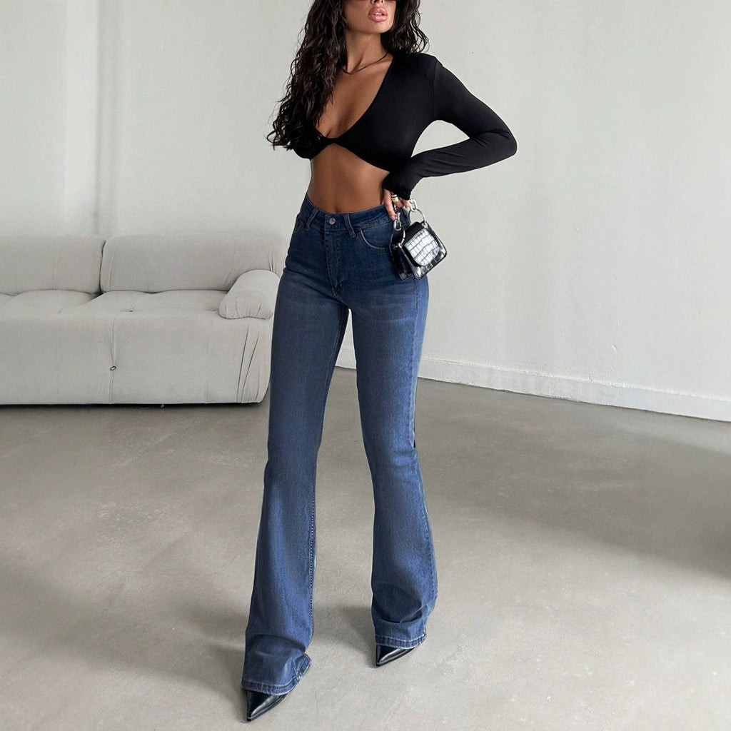 Summer Bootcut Denim Jeans Figure-flattering And Everyday Slim-fit