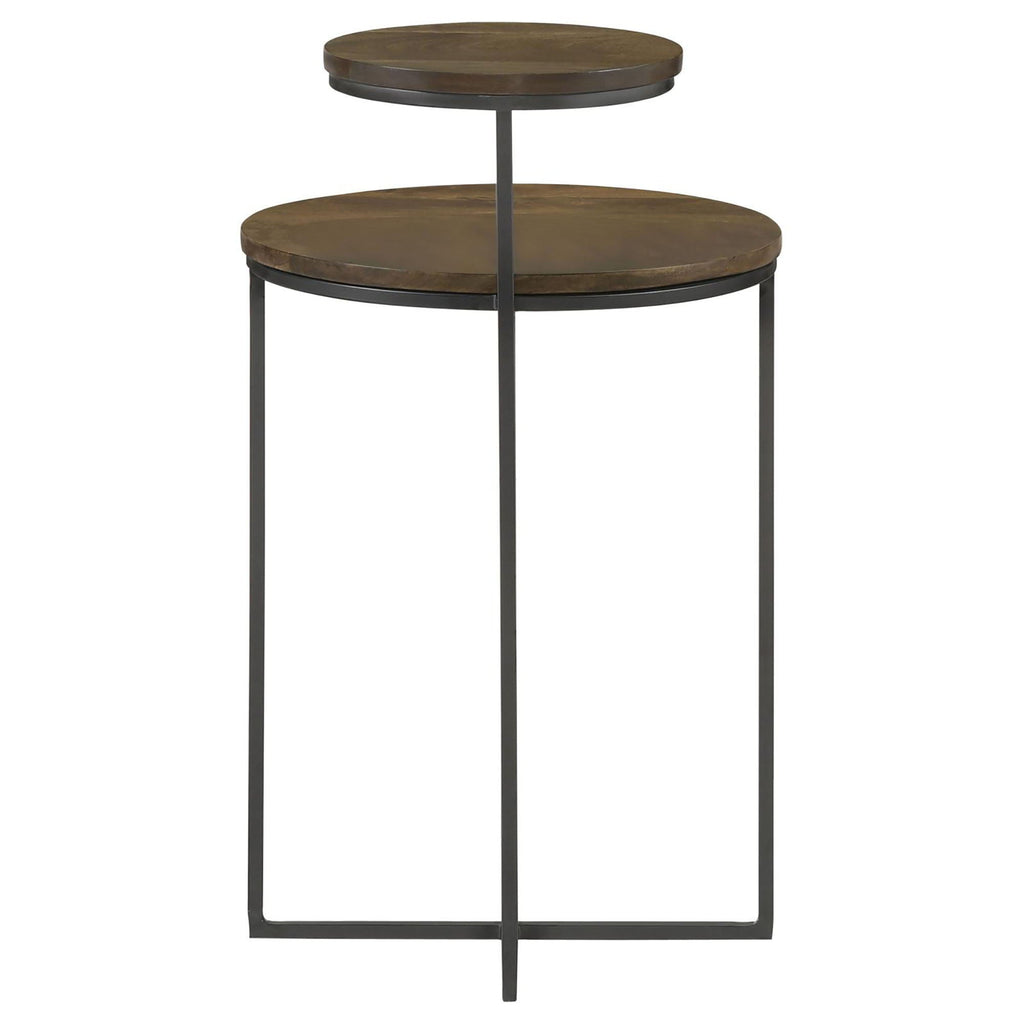 2 Tier Accent Table - Brown