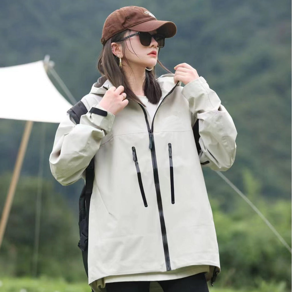 High-end Women's Gore-Tex Jacket Hard Shell Windproof Waterproof Mountaineering Couple Outdoor Sports Clothes