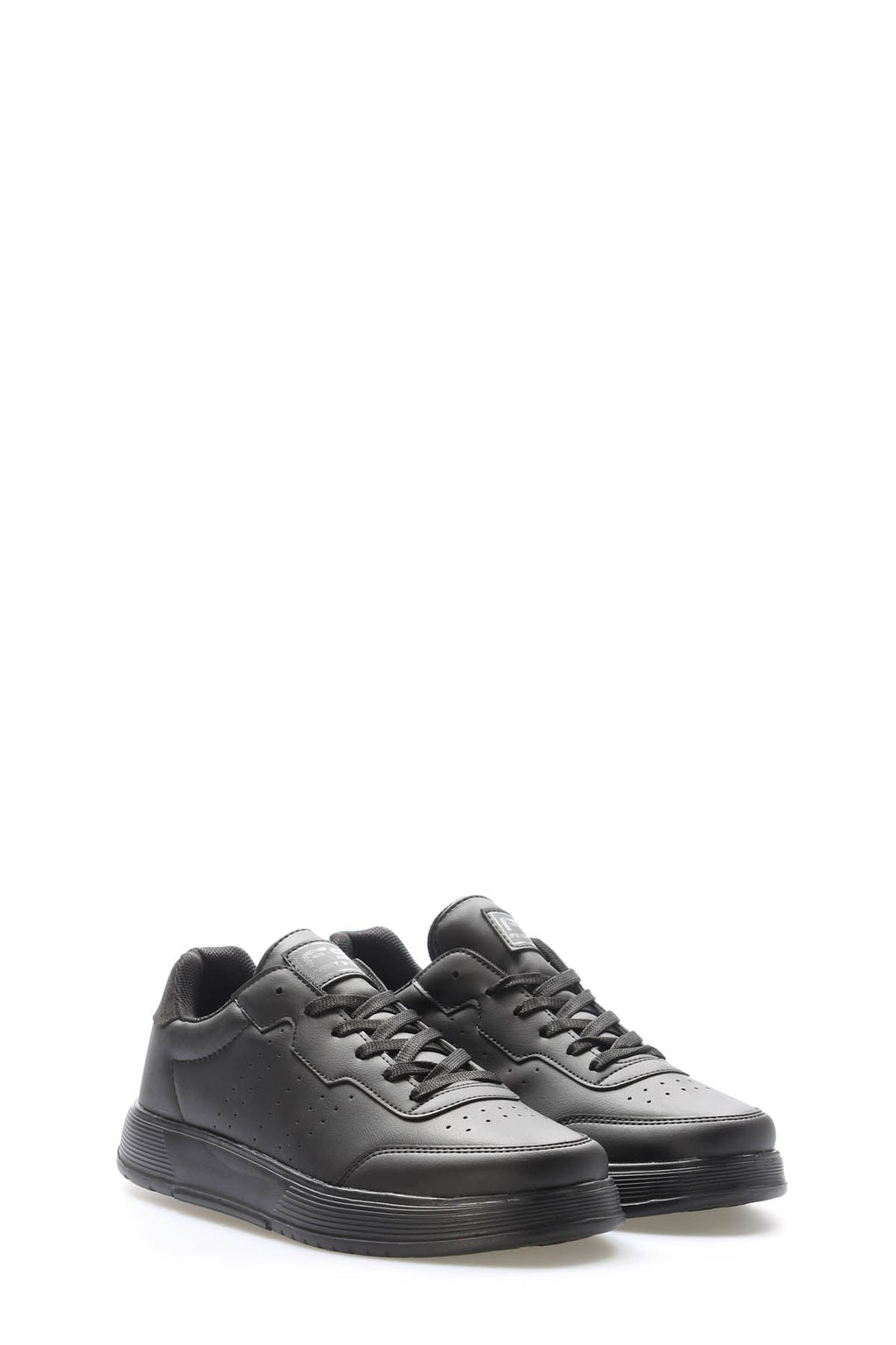 Black Perforated Panel Sneakers for Men | Wessi