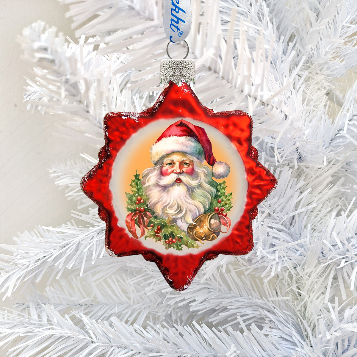 Welcome Santa Mercury Glass Ornaments by G. Debrekht - Christmas Santa Snowman Decor - 776019