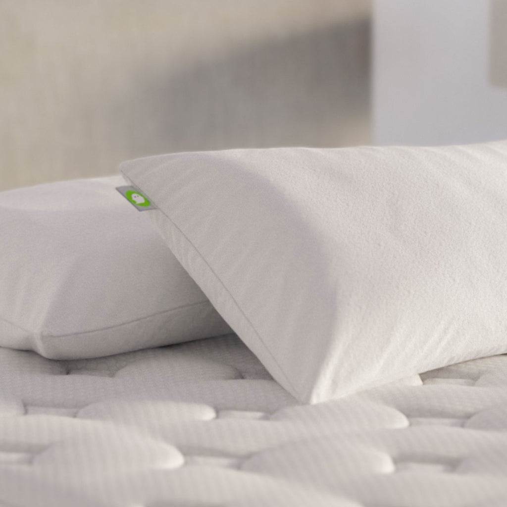 Ghostpillow - Faux Down Luxury Pillow With Microfiber Gel Clusters, Cotton Cover - White