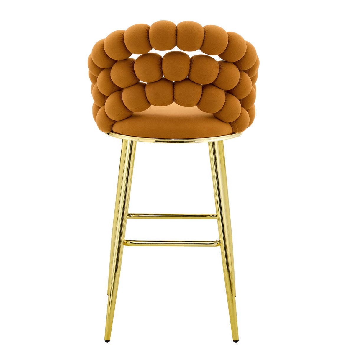 Bubble, Ball Chain Tufted Bar Chairs For Kitchen Island & Home Bar (Set of 2)
