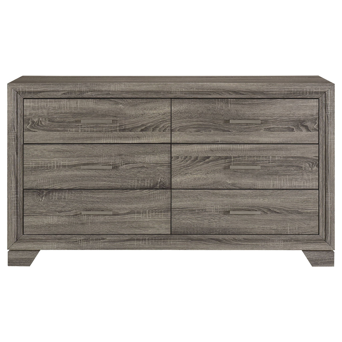Funston - 6 Drawer Dresser Cabinet - Brown Oak