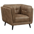 Maximillion - Tuxedo Arms Chair - Brown