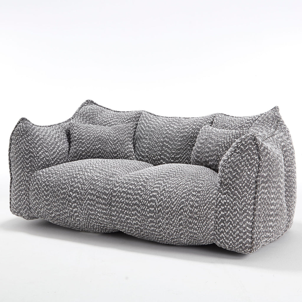 Comfortable Dual Beanbag Chair With High Resilience Foam Core For 2 People