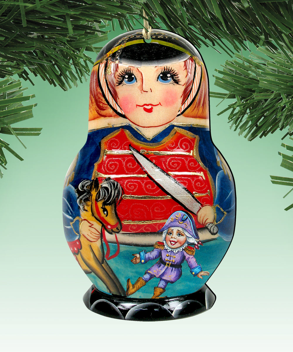 Nutcracker Doll Wooden Ornaments Set of 3 by G. DeBrekht - Christmas Decor - 8100106S3