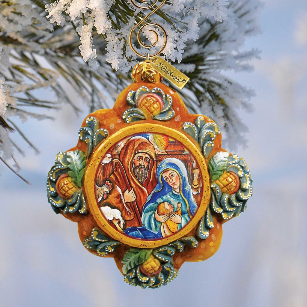 Light of The World Sculpted Hand-Painted Christmas Ornament by G. DeBrekht - Christmas Decor - 6102512