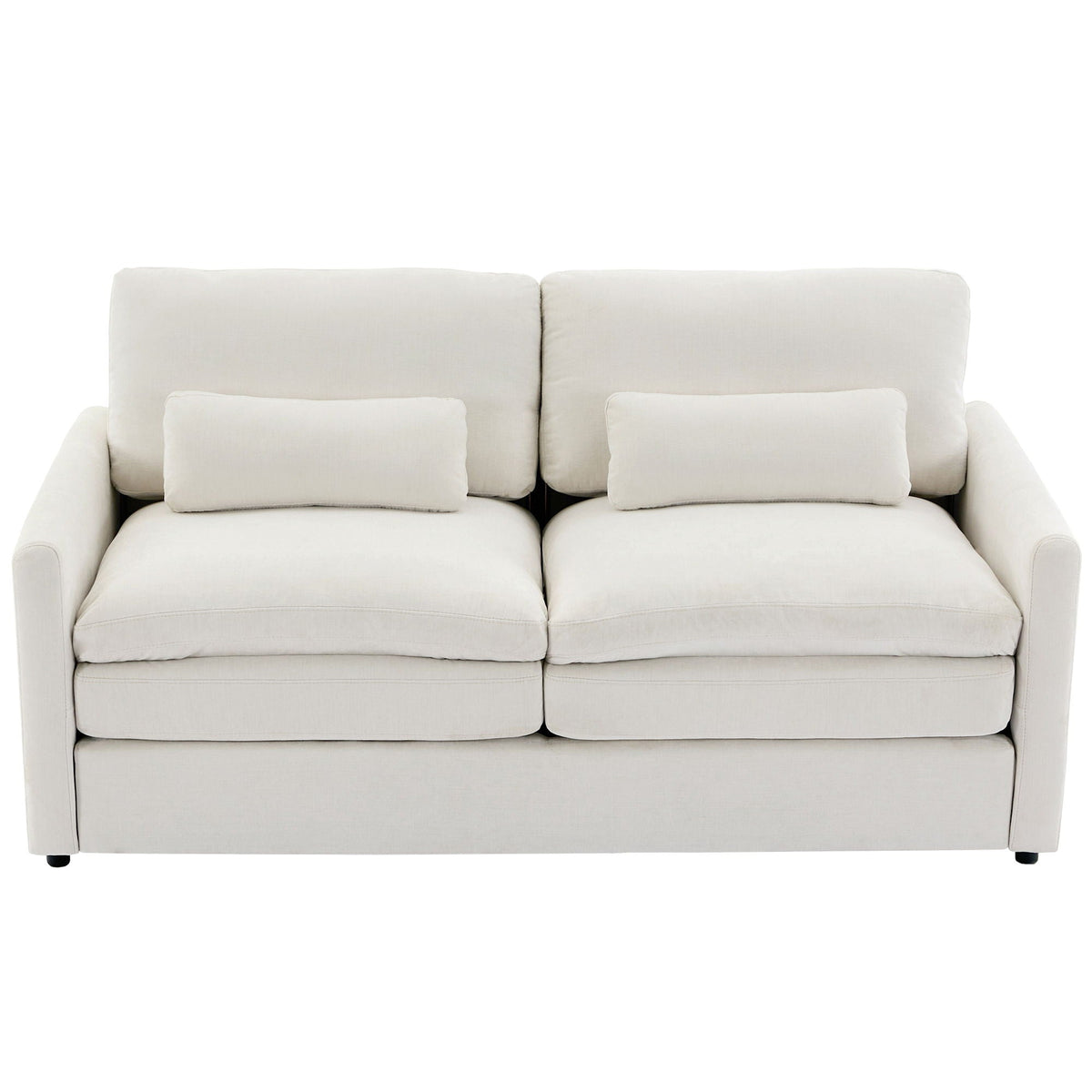 Cozy Upholstered Cushion Loveseat Sofa For Living Room