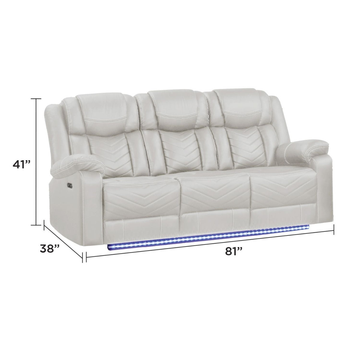 Challenger - LED Power Recliner Sofa