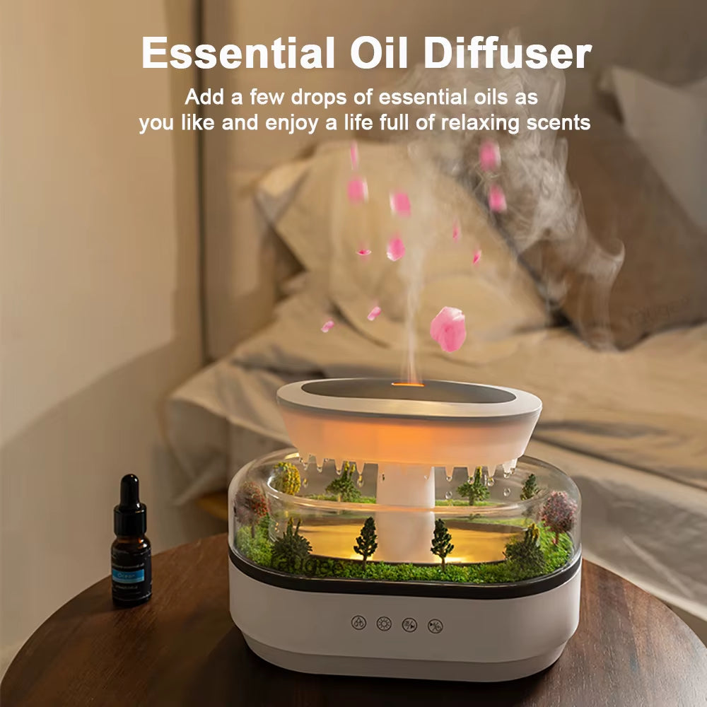 Aromatherapy Humidifier Raindrop Air Humidifier Color Light White Noise Essential Oil Diffuser Household Ultrasonic Aromatherapy