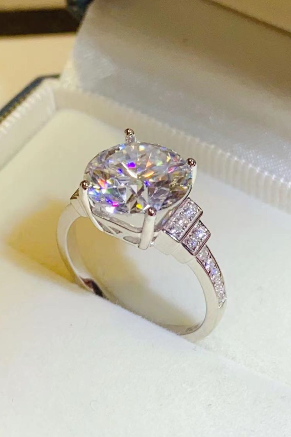 5 Carat Brilliant Round Cut Sparkala™ Platinum Over Pure Sterling Silver Ring