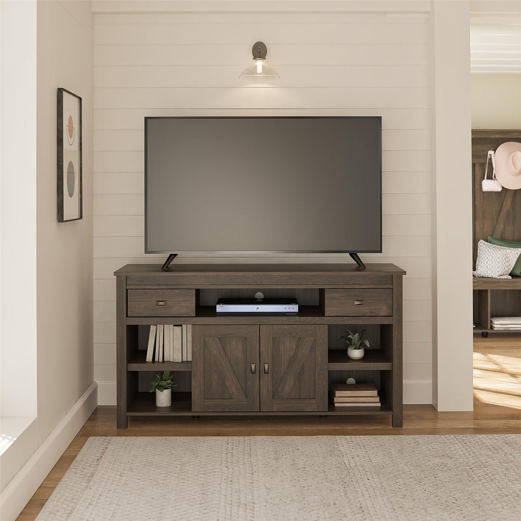 Farmington - TV Stand For TVs Up To 60" - Oak
