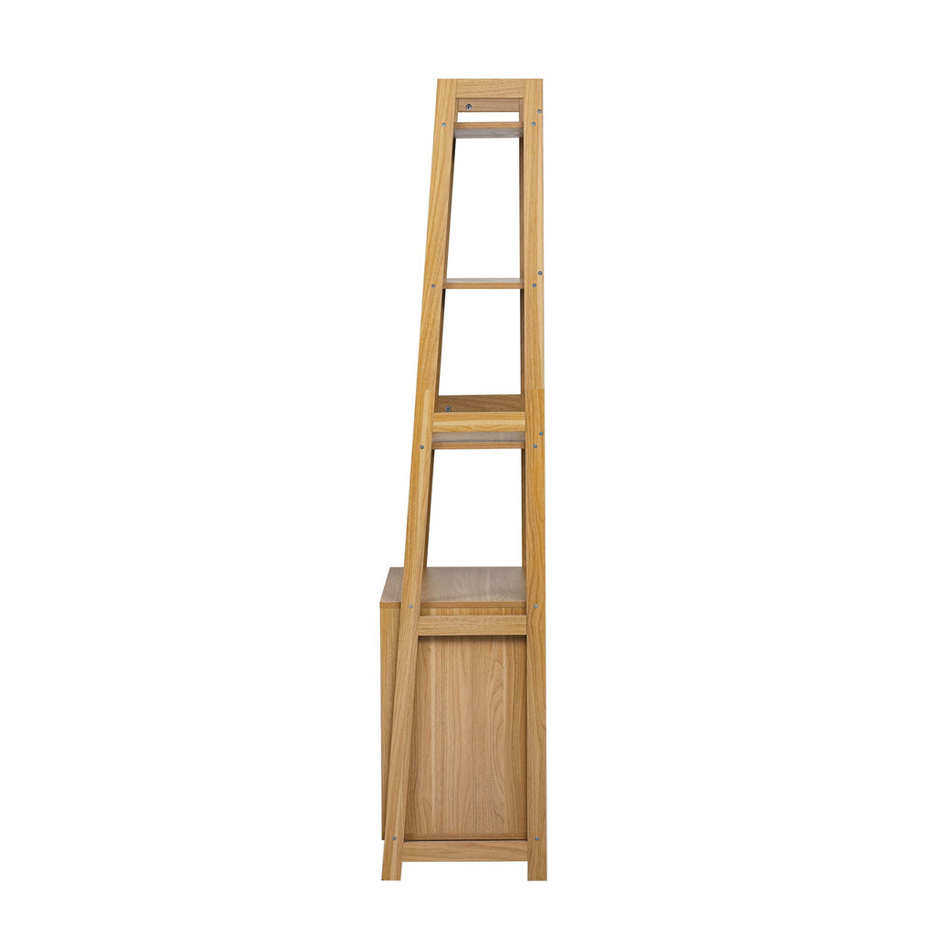 Modern Furniture Style 2 In 1 Pet Friendly Dog Crate Ladder Bookcase - Ancient Oak