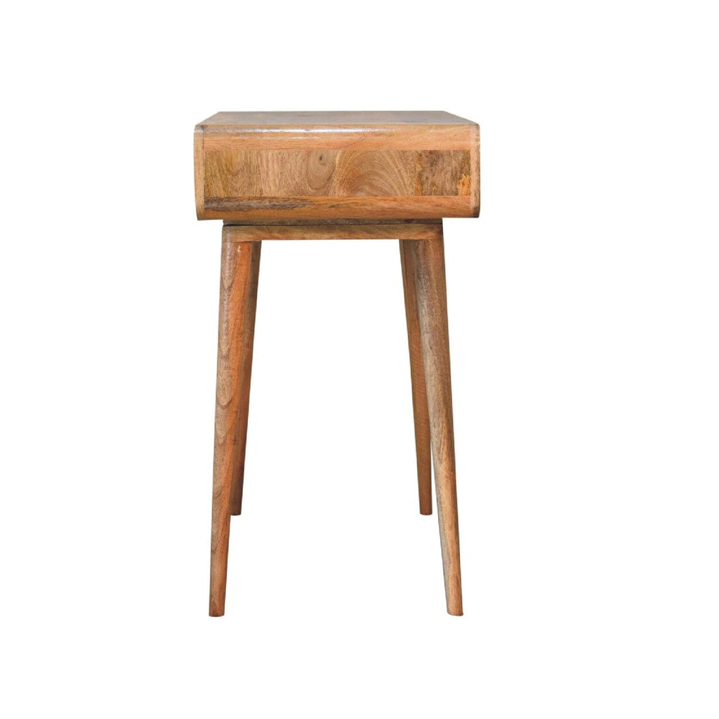 Curved Writing Desk - Oak