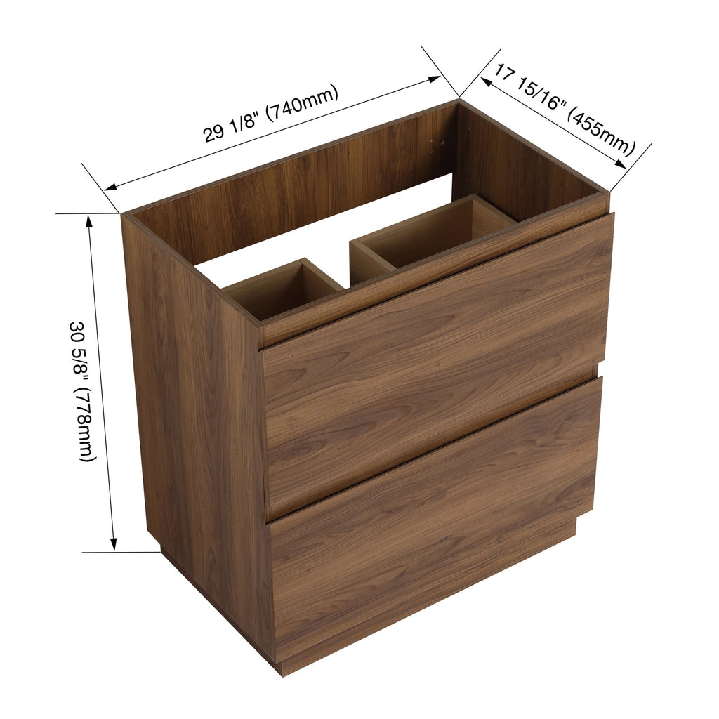 Modern Freestanding Bathroom Vanity Cabinet With Double Drawer