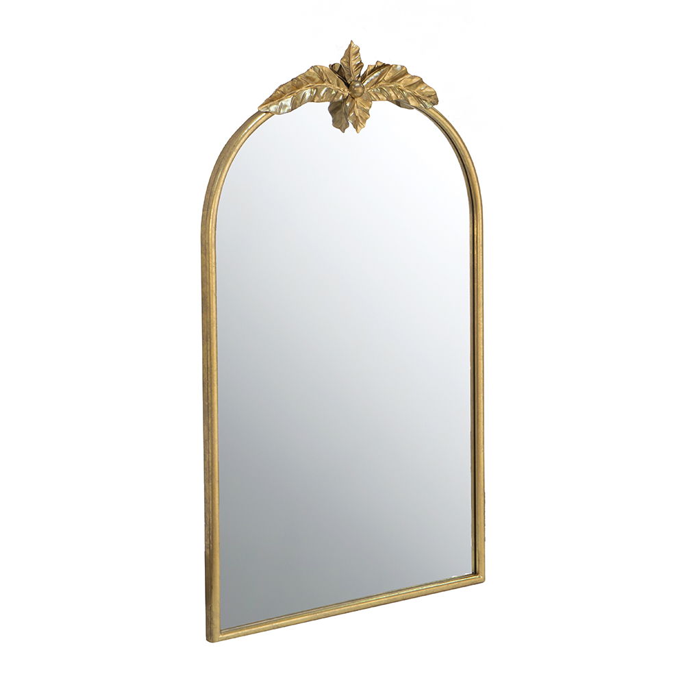 Arched Wall Mirror With Metal Frame, Wall Mirror For Living Room
