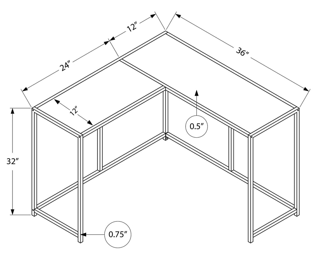 Corner Accent Console Table For Entryway, Unique L-Shaped Design