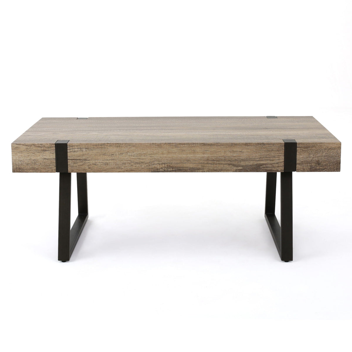 Abitha Coffee Table With Industrial Powder Coated Metal Legs
