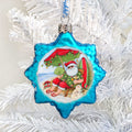 Santa on the Beach Mercury Glass Ornaments by Susan Winget - Christmas Decor - 776038-SW