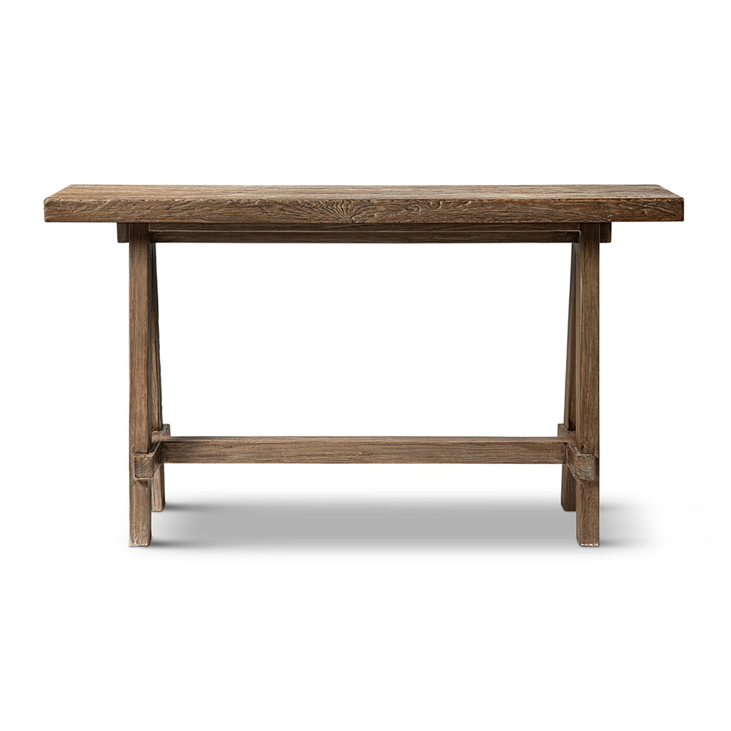Hawthorne 60'' Solid Reclaimed Elm Trestle Console Table