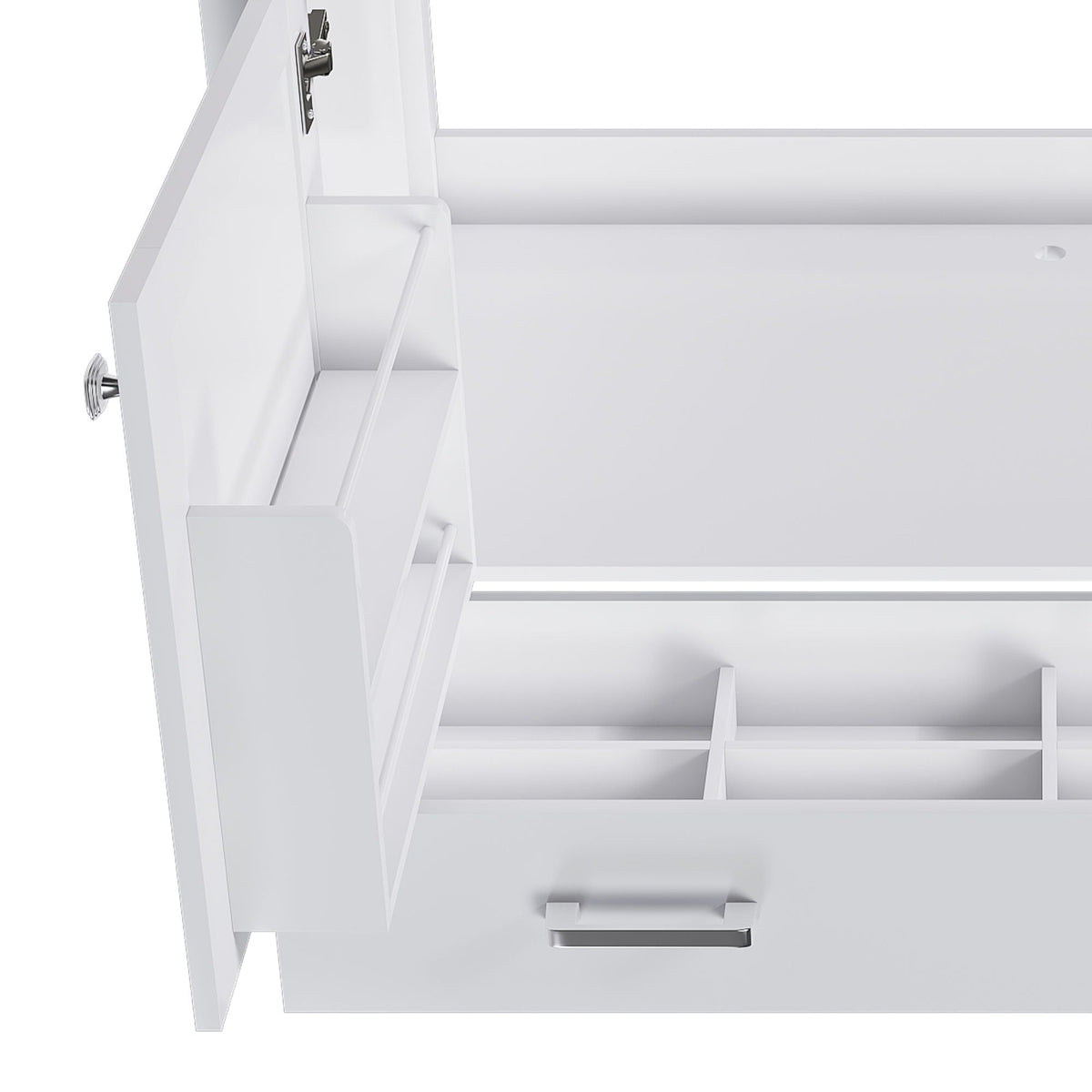 42" Bathroom Vanity Base With Doors And Drawer - White