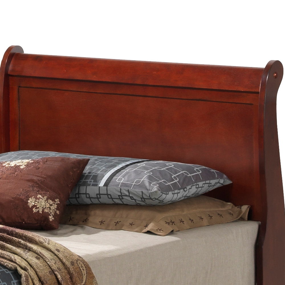 Upholstered Panel Sleigh Bed Design