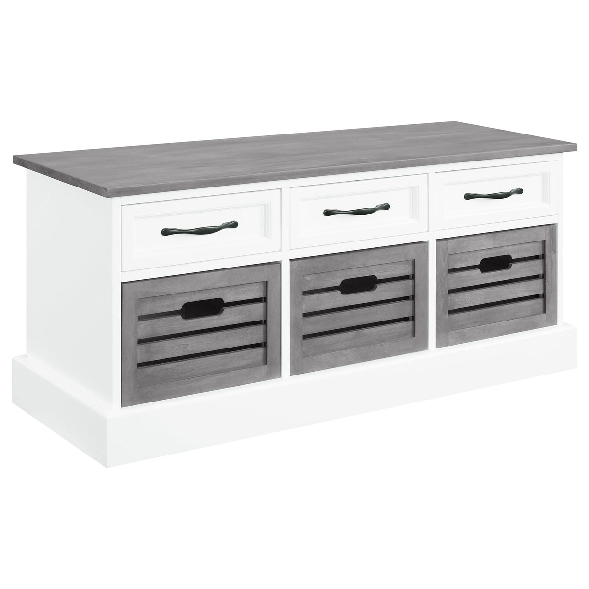 3 Drawer Storage Bench With Removable Baskets