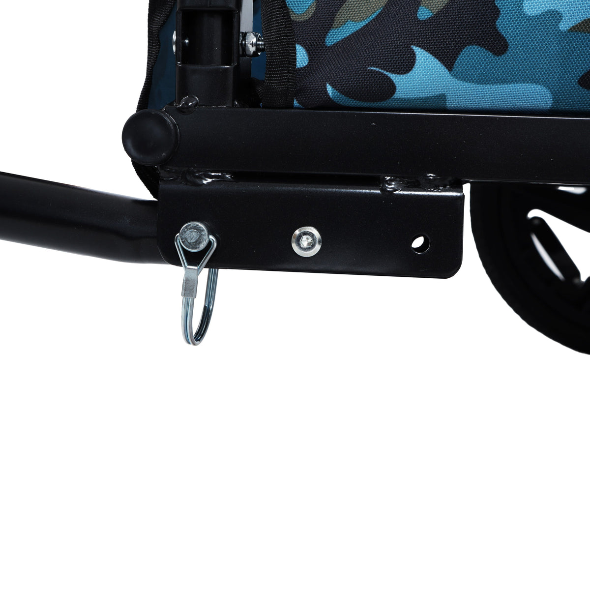 Outdoor Heavy Duty Collapsible Pet Bike Trailer with 16-Inch Wheels